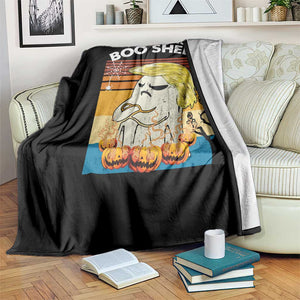 Funny Trump Is Boo Sheet Throw Blanket Ghost Retro Halloween Ghost Custome TS10 Print Your Wear