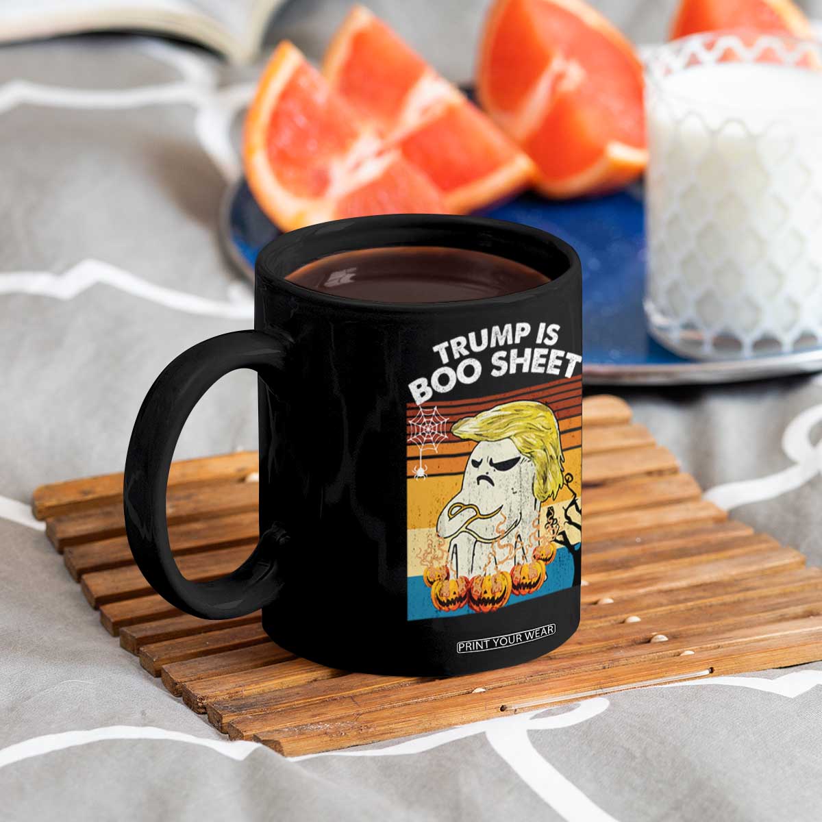 Funny Trump Is Boo Sheet Coffee Mug Ghost Retro Halloween Ghost Custome TS10 Print Your Wear