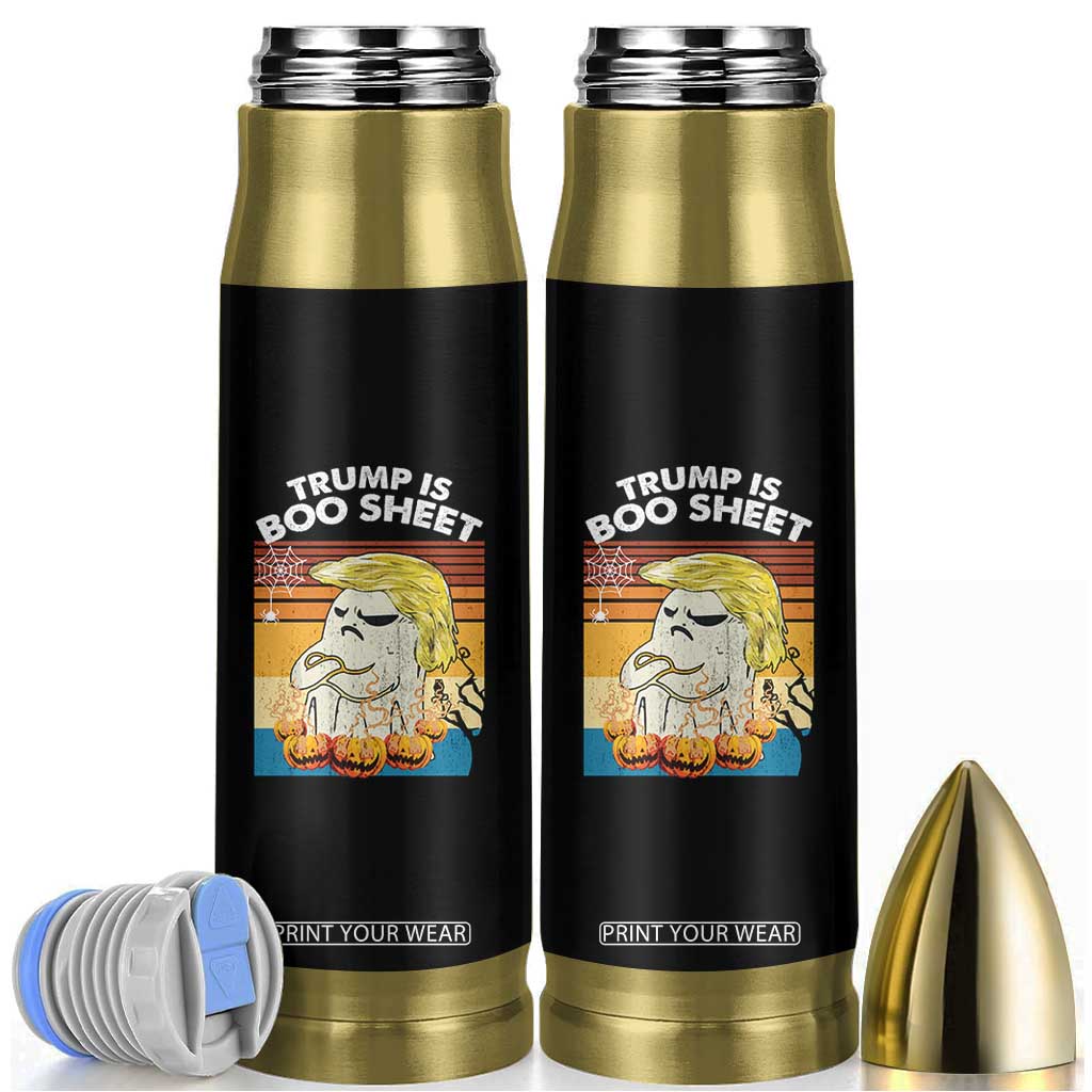 Funny Trump Is Boo Sheet Bullet Tumbler Ghost Retro Halloween Ghost Custome TS10 Black Print Your Wear