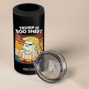 Funny Trump Is Boo Sheet 4 in 1 Can Cooler Tumbler Ghost Retro Halloween Ghost Custome TS10 Print Your Wear
