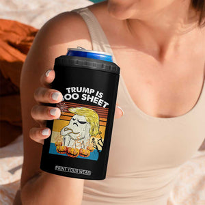 Funny Trump Is Boo Sheet 4 in 1 Can Cooler Tumbler Ghost Retro Halloween Ghost Custome TS10 Print Your Wear