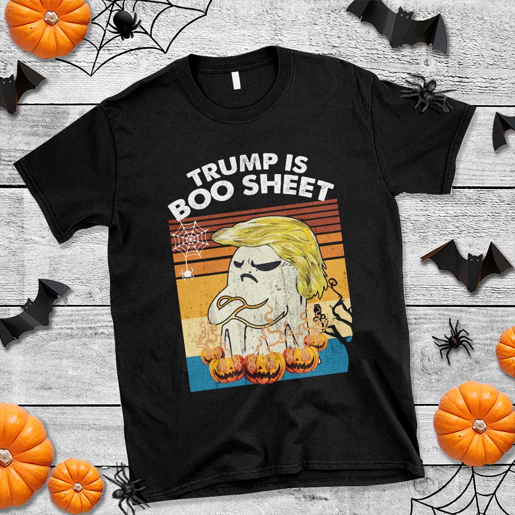 Funny Trump Is Boo Sheet T Shirt Ghost Retro Halloween Ghost Custome TS10 Black Print Your Wear
