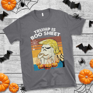 Funny Trump Is Boo Sheet T Shirt Ghost Retro Halloween Ghost Custome TS10 Charcoal Print Your Wear