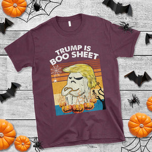 Funny Trump Is Boo Sheet T Shirt Ghost Retro Halloween Ghost Custome TS10 Maroon Print Your Wear
