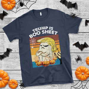 Funny Trump Is Boo Sheet T Shirt Ghost Retro Halloween Ghost Custome TS10 Navy Print Your Wear