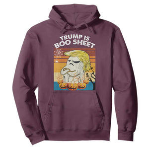 Funny Trump Is Boo Sheet Hoodie Ghost Retro Halloween Ghost Custome TS10 Maroon Print Your Wear