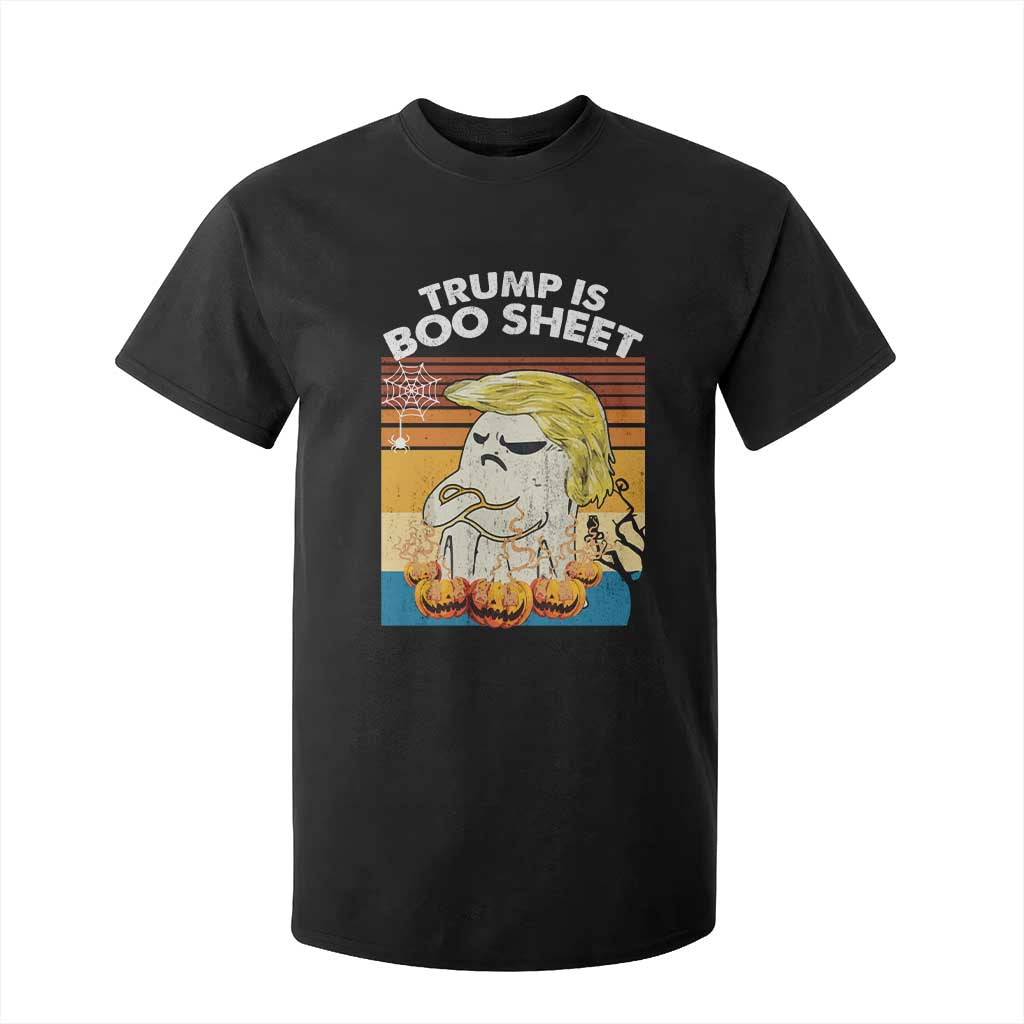 Funny Trump Is Boo Sheet T Shirt For Kid Ghost Retro Halloween Ghost Custome TS10 Black Print Your Wear