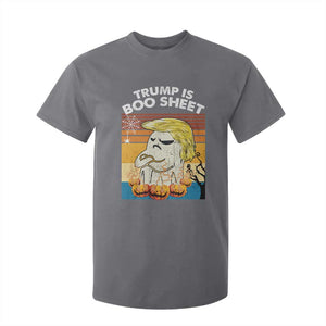 Funny Trump Is Boo Sheet T Shirt For Kid Ghost Retro Halloween Ghost Custome TS10 Charcoal Print Your Wear