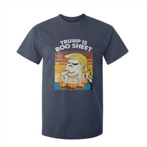 Funny Trump Is Boo Sheet T Shirt For Kid Ghost Retro Halloween Ghost Custome TS10 Navy Print Your Wear