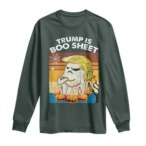 Funny Trump Is Boo Sheet Long Sleeve Shirt Ghost Retro Halloween Ghost Custome - Print Your Wear