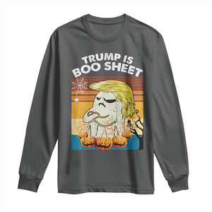 Funny Trump Is Boo Sheet Long Sleeve Shirt Ghost Retro Halloween Ghost Custome - Print Your Wear