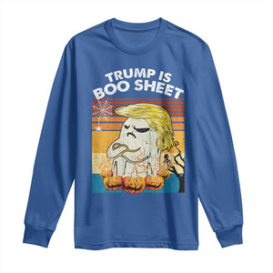 Funny Trump Is Boo Sheet Long Sleeve Shirt Ghost Retro Halloween Ghost Custome - Print Your Wear