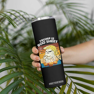 Funny Trump Is Boo Sheet Skinny Tumbler Ghost Retro Halloween Ghost Custome TS10 Print Your Wear