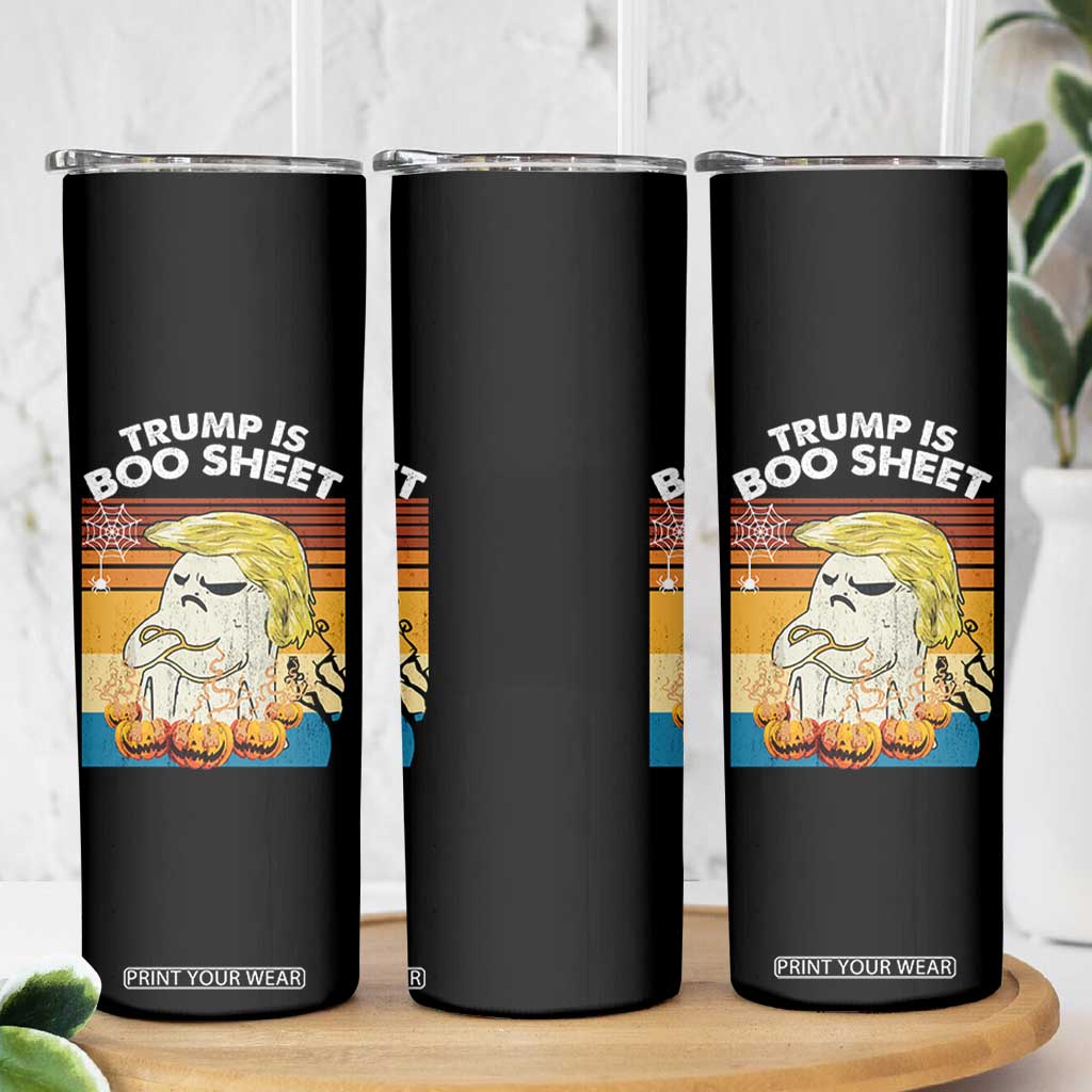 Funny Trump Is Boo Sheet Skinny Tumbler Ghost Retro Halloween Ghost Custome TS10 Print Your Wear