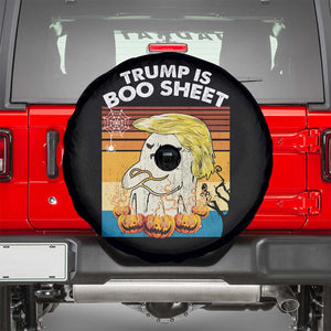 Funny Trump Is Boo Sheet Spare Tire Cover Ghost Retro Halloween Ghost Custome TS10 Black Print Your Wear