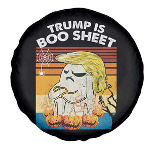 Funny Trump Is Boo Sheet Spare Tire Cover Ghost Retro Halloween Ghost Custome TS10 Print Your Wear