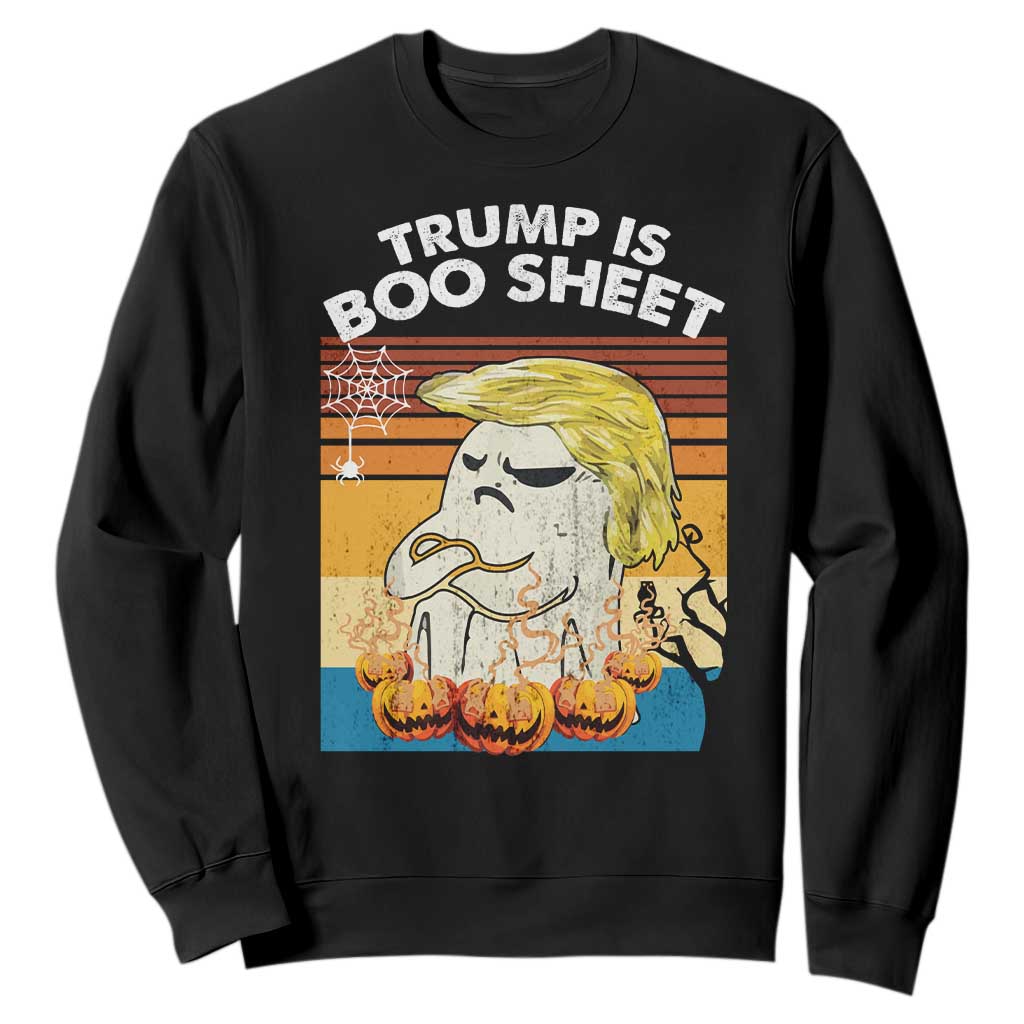 Funny Trump Is Boo Sheet Sweatshirt Ghost Retro Halloween Ghost Custome - Print Your Wear