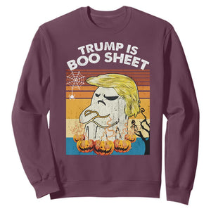 Funny Trump Is Boo Sheet Sweatshirt Ghost Retro Halloween Ghost Custome - Print Your Wear