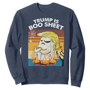 Funny Trump Is Boo Sheet Sweatshirt Ghost Retro Halloween Ghost Custome - Print Your Wear