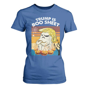 Funny Trump Is Boo Sheet T Shirt For Women Ghost Retro Halloween Ghost Custome TS10 Royal Blue Print Your Wear