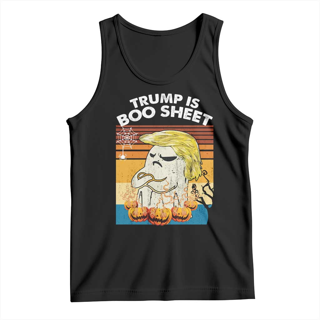 Funny Trump Is Boo Sheet Tank Top Ghost Retro Halloween Ghost Custome TS10 Black Print Your Wear