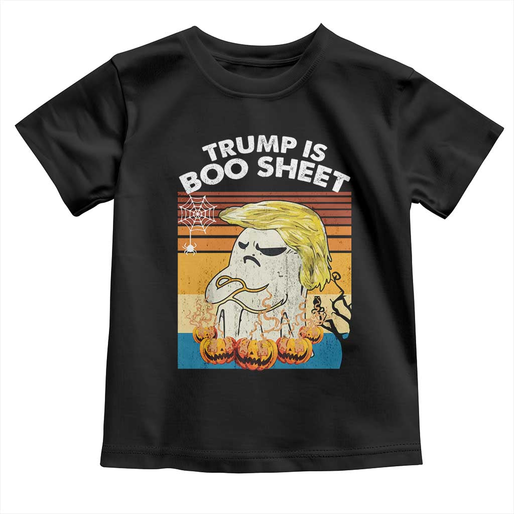 Funny Trump Is Boo Sheet Toddler T Shirt Ghost Retro Halloween Ghost Custome TS10 Black Print Your Wear