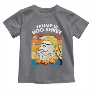 Funny Trump Is Boo Sheet Toddler T Shirt Ghost Retro Halloween Ghost Custome TS10 Charcoal Print Your Wear