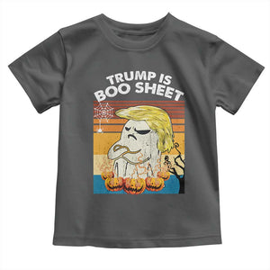 Funny Trump Is Boo Sheet Toddler T Shirt Ghost Retro Halloween Ghost Custome TS10 Dark Heather Print Your Wear