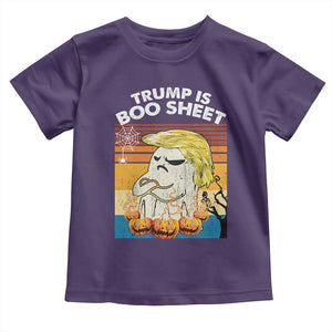 Funny Trump Is Boo Sheet Toddler T Shirt Ghost Retro Halloween Ghost Custome TS10 Purple Print Your Wear