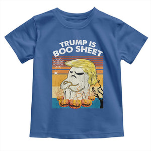 Funny Trump Is Boo Sheet Toddler T Shirt Ghost Retro Halloween Ghost Custome TS10 Royal Blue Print Your Wear