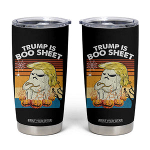 Funny Trump Is Boo Sheet Tumbler Cup Ghost Retro Halloween Ghost Custome - Print Your Wear