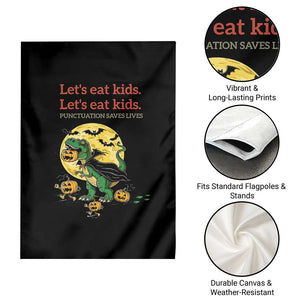Grammar English Teacher Garden Flag Funny Halloween Dinosaurs Pumpkin Punctuation Saves Lives TS10 Print Your Wear