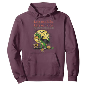Grammar English Teacher Hoodie Funny Halloween Dinosaurs Pumpkin Punctuation Saves Lives TS10 Maroon Print Your Wear