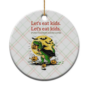 Grammar English Teacher Ceramic Ornament Funny Halloween Dinosaurs Pumpkin Punctuation Saves Lives TS10 1pc Christmas Plaid Print Your Wear