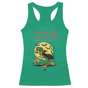 Grammar English Teacher Racerback Tank Top Funny Halloween Dinosaurs Pumpkin Punctuation Saves Lives TS10 Irish Green Print Your Wear
