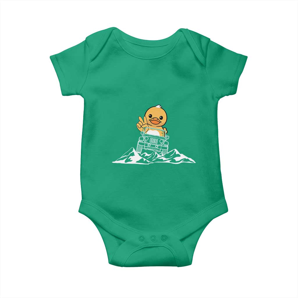 Duck Offroad Car Baby Onesie Funny Off Roading ATV Off Road TS10 Irish Green Print Your Wear