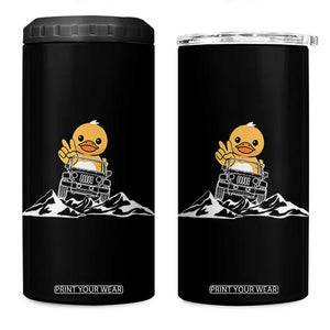 Duck Offroad Car 4 in 1 Can Cooler Tumbler Funny Off Roading ATV Off Road TS10 One Size: 16 oz Black Print Your Wear