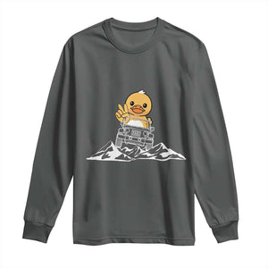Duck Offroad Car Long Sleeve Shirt Funny Off Roading ATV Off Road TS10 Dark Heather Print Your Wear