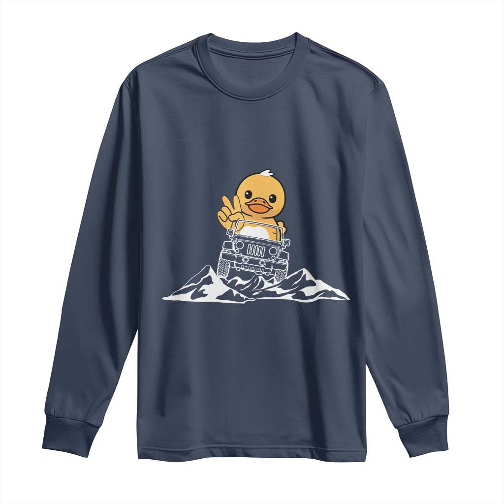 Duck Offroad Car Long Sleeve Shirt Funny Off Roading ATV Off Road TS10 Navy Print Your Wear