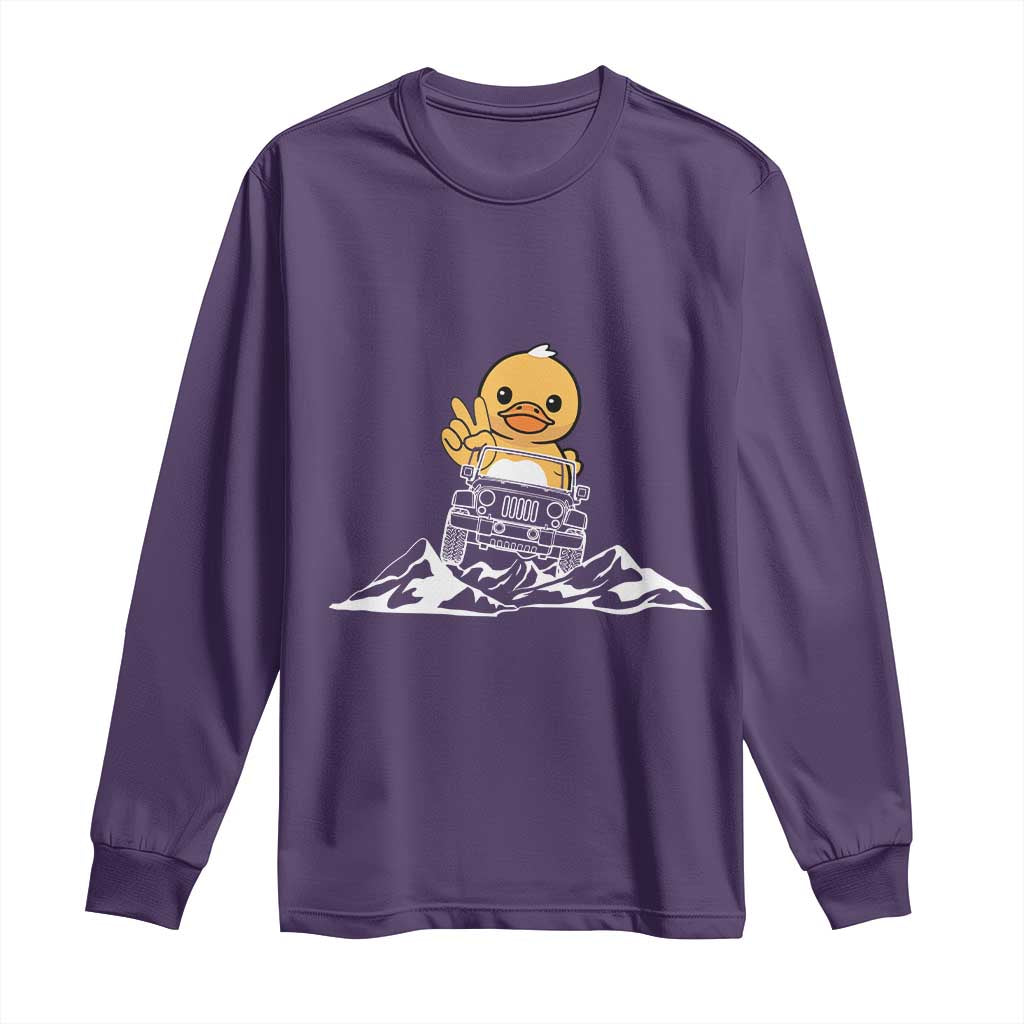 Duck Offroad Car Long Sleeve Shirt Funny Off Roading ATV Off Road TS10 Purple Print Your Wear