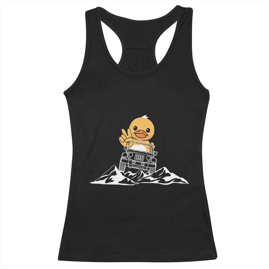 Duck Offroad Car Racerback Tank Top Funny Off Roading ATV Off Road TS10 Black Print Your Wear