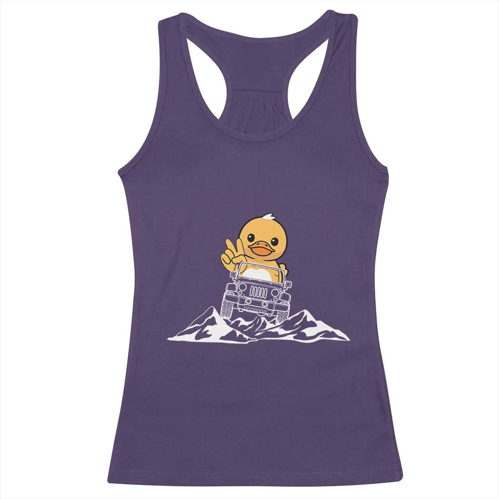 Duck Offroad Car Racerback Tank Top Funny Off Roading ATV Off Road TS10 Purple Print Your Wear