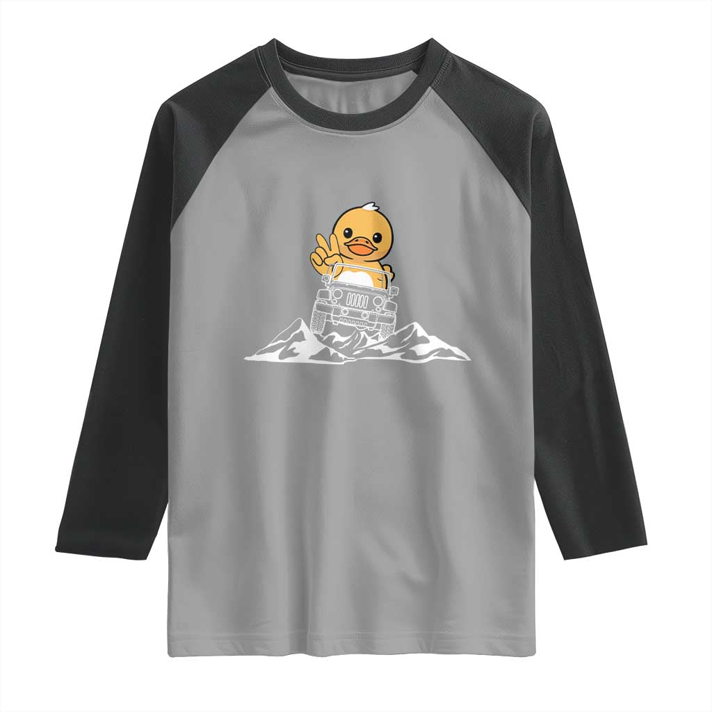 Duck Offroad Car Raglan Shirt Funny Off Roading ATV Off Road TS10 Sport Gray Black Print Your Wear