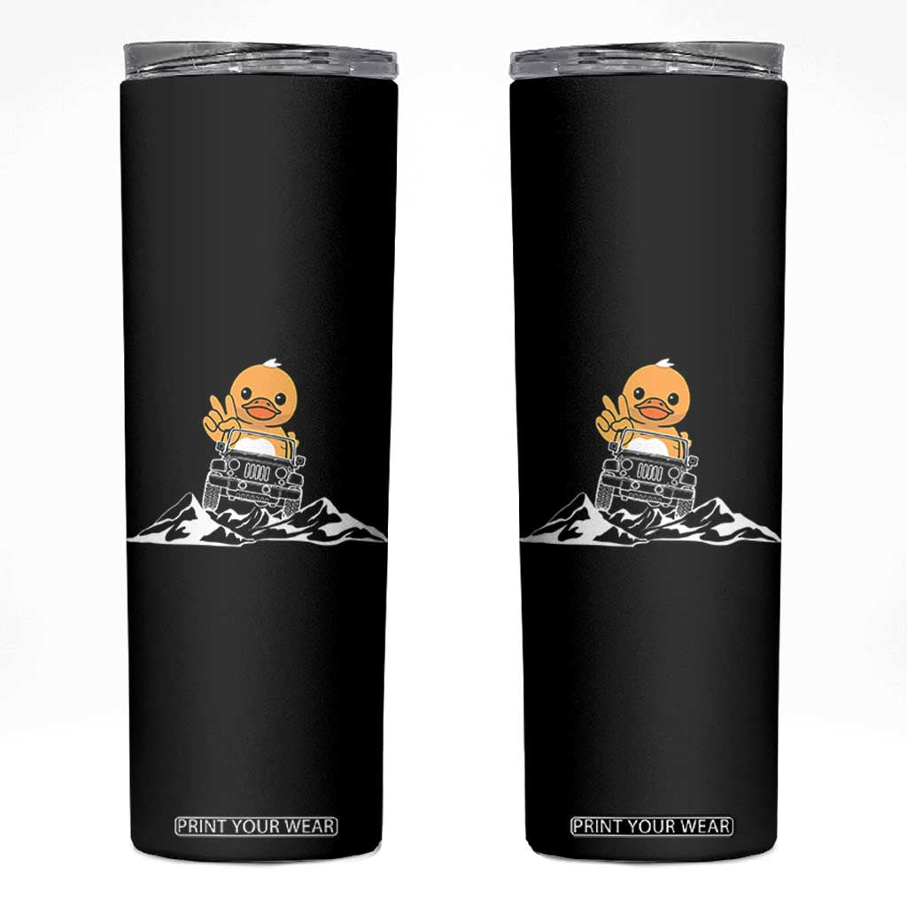 Duck Offroad Car Skinny Tumbler Funny Off Roading ATV Off Road TS10 Black Print Your Wear