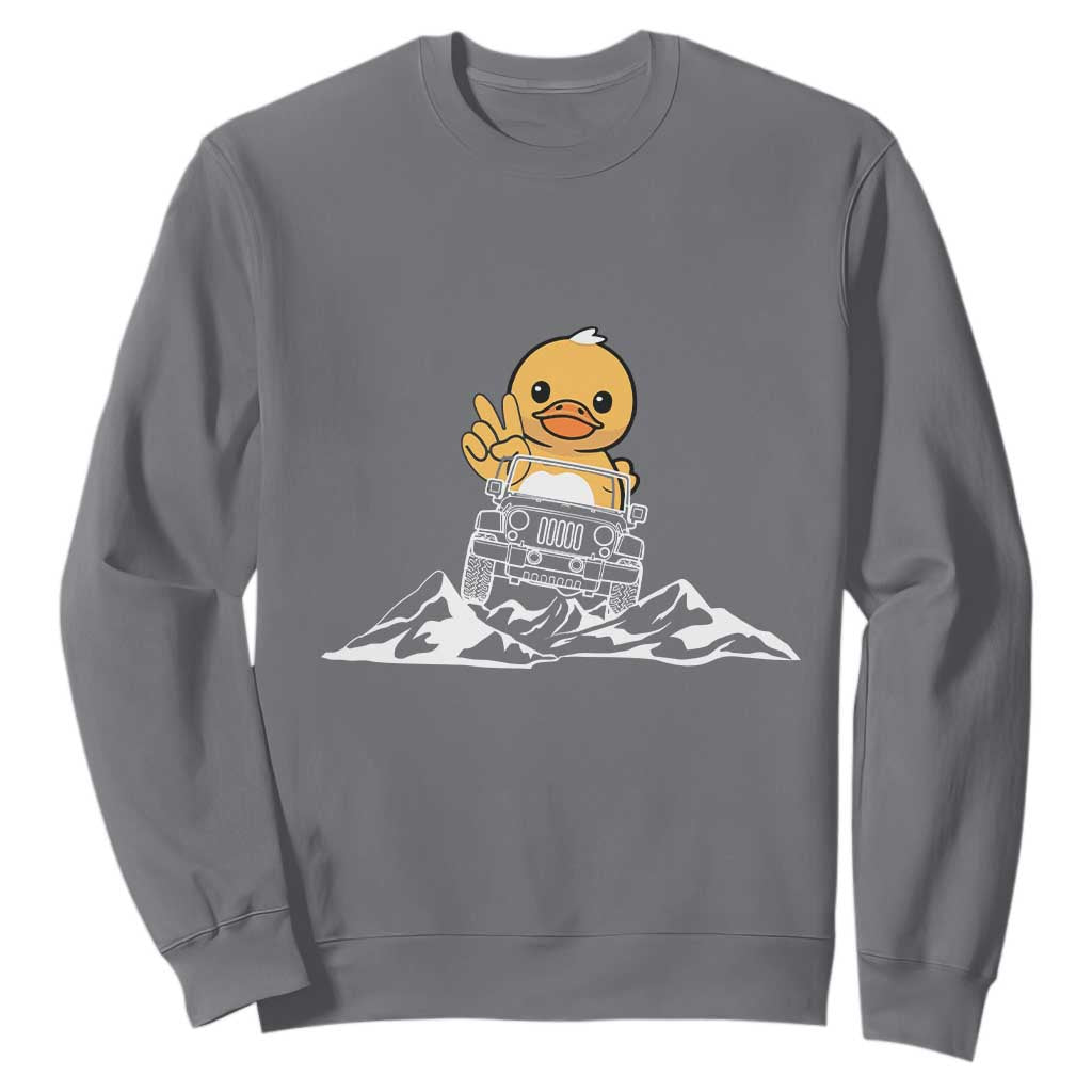 Duck Offroad Car Sweatshirt Funny Off Roading ATV Off Road TS10 Charcoal Print Your Wear