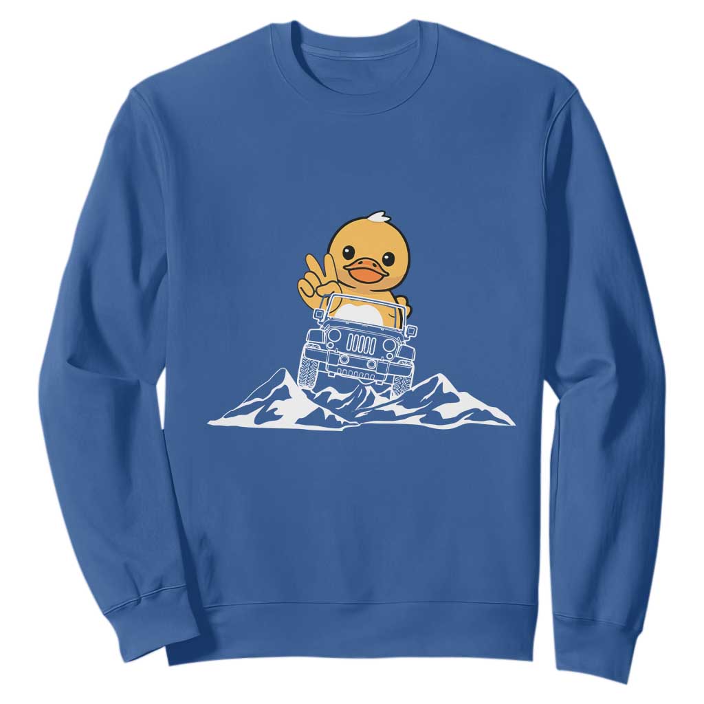 Duck Offroad Car Sweatshirt Funny Off Roading ATV Off Road TS10 Royal Blue Print Your Wear