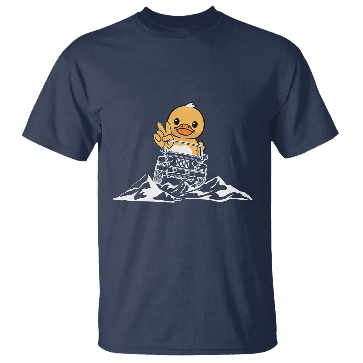 Duck Offroad Car T Shirt Funny Off Roading ATV Off Road TS10 Navy Print Your Wear