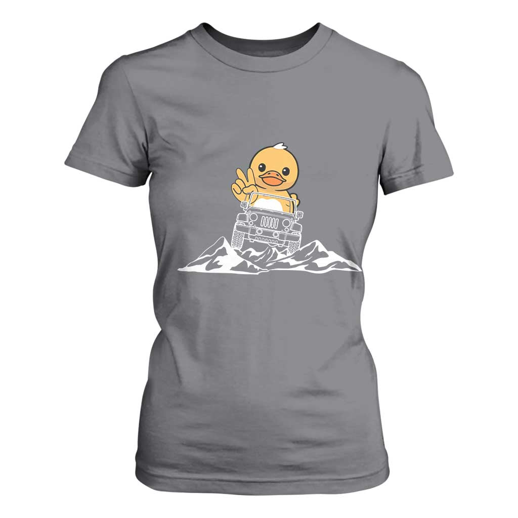 Duck Offroad Car T Shirt For Women Funny Off Roading ATV Off Road TS10 Charcoal Print Your Wear