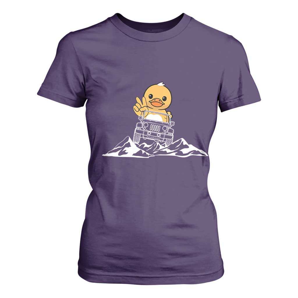 Duck Offroad Car T Shirt For Women Funny Off Roading ATV Off Road TS10 Purple Print Your Wear