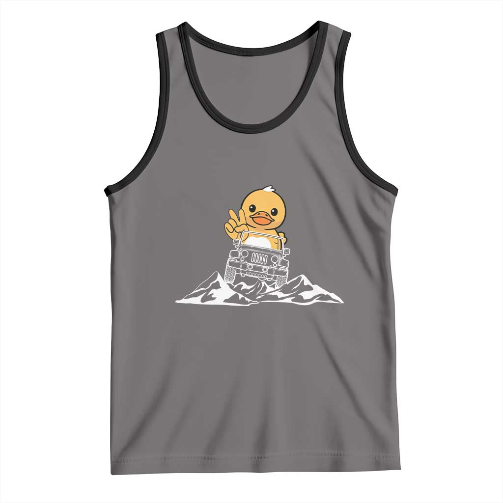 Duck Offroad Car Tank Top Funny Off Roading ATV Off Road TS10 Deep Heather Black Print Your Wear